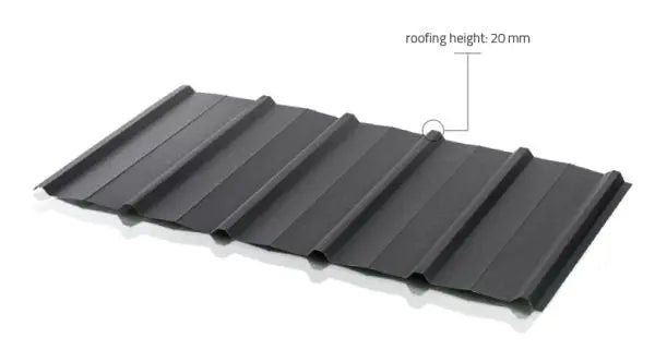 Tôle trapézoïdale T20, bac acier de couverture sur mesure Tole-imitation-tuile.fr