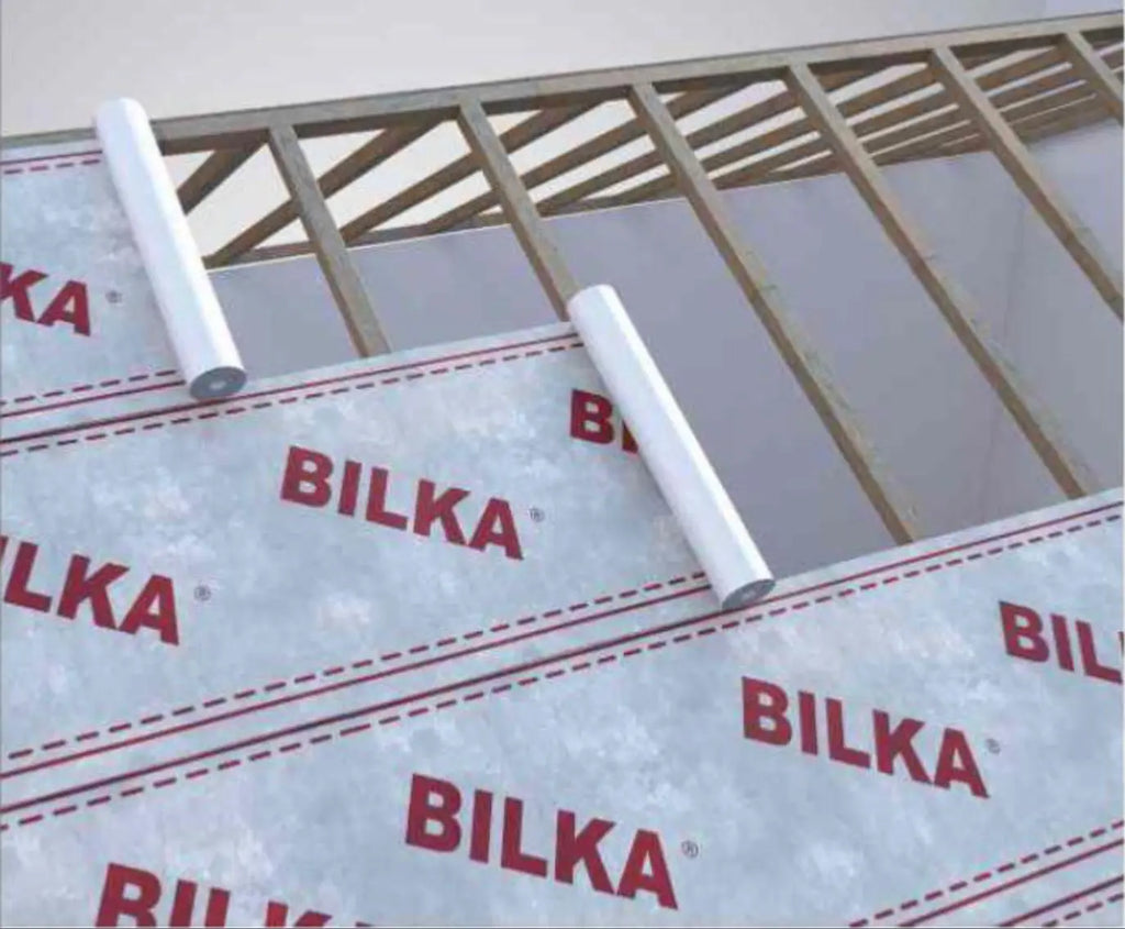 Ecran sous toiture Pro Bilka - pare pluie HPV : haute perméabilité à la vapeur d’eau -résistance aux UV- 75 m² - rouleau 1.5 x 50 ml Tole-imitation-tuile.fr