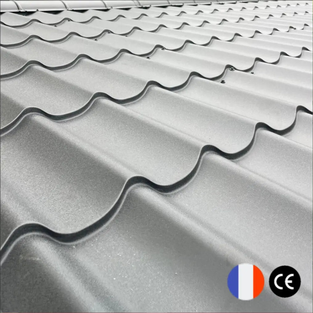 Toles de toiture en acier – Imitation tuile – 1m50 m x 1,16 m Tole-imitation-tuile.fr