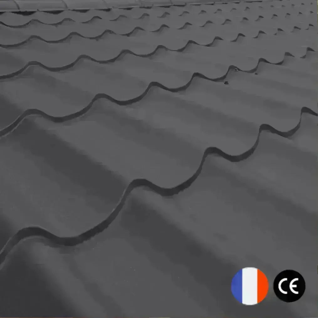 Toles de toiture en acier – Imitation tuile – 4 m x 1,16 m Tole-imitation-tuile.fr