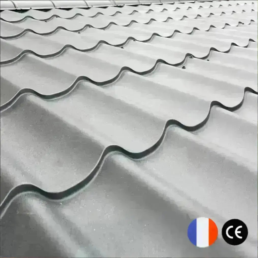 Toles de toiture en acier – Imitation tuile – 4 m x 1,16 m Tole-imitation-tuile.fr