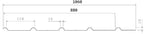 Couverture DESTOCKAGE - Épaisseur 0.50 mm - sur mesure Largeur totale 1.06 m, Largeur utile 0.88 m Tole-imitation-tuile.fr