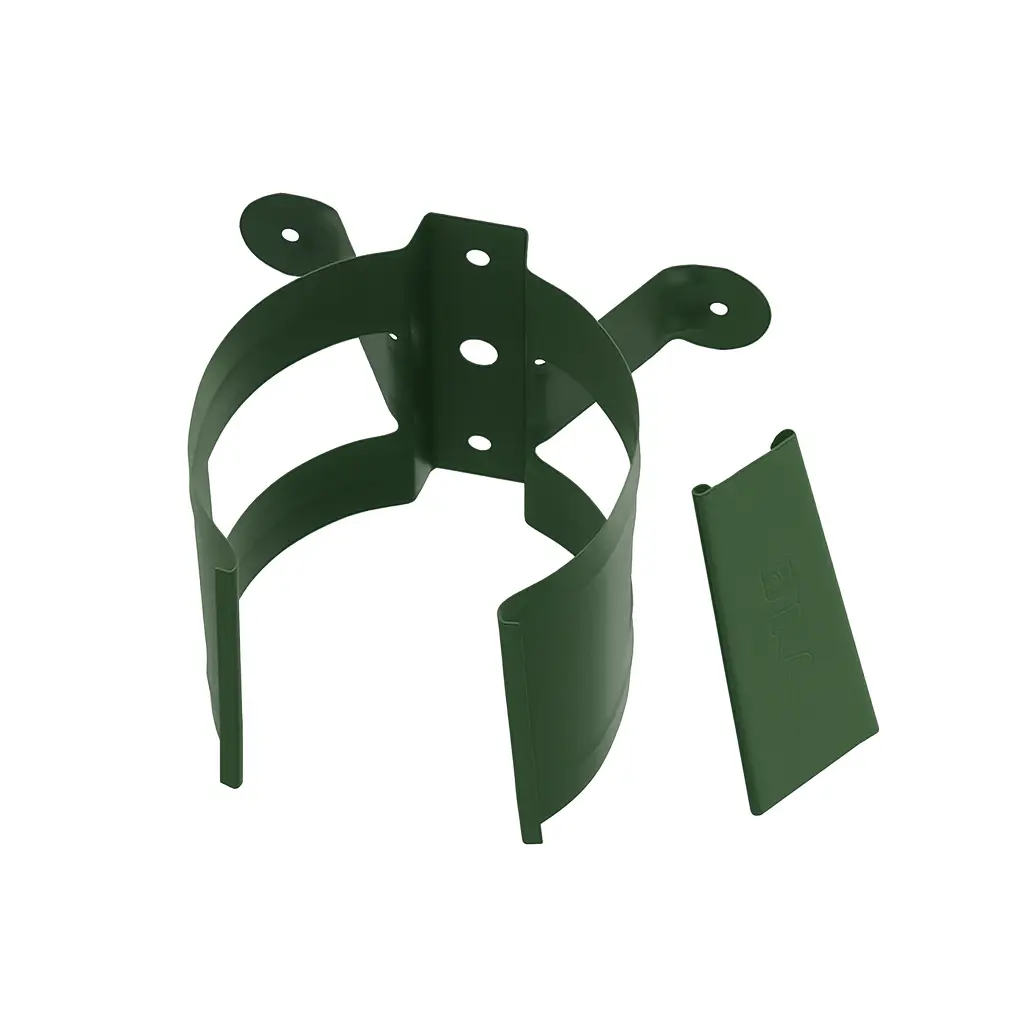 Collier de descente pour système d’eaux pluviales, en métal, finition brillante, Ø 100 mm. Tole-imitation-tuile.fr