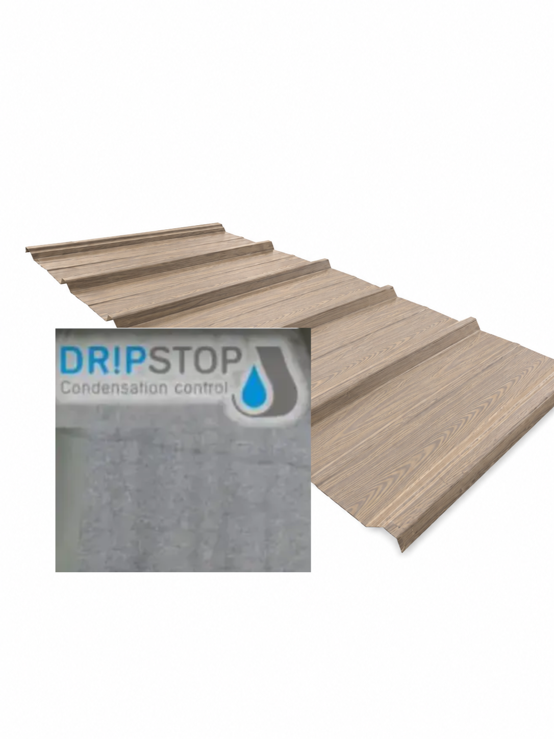 Tôle de couverture imitation bois dripstop Tole-imitation-tuile.fr