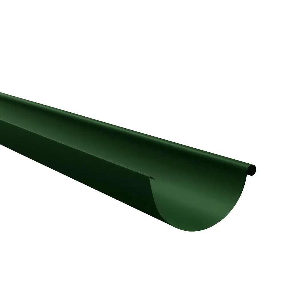 Gouttiere pour système d’eaux pluviales, en métal, finition brillante, Ø 150 mm, longueur 4 m. Tole-imitation-tuile.fr