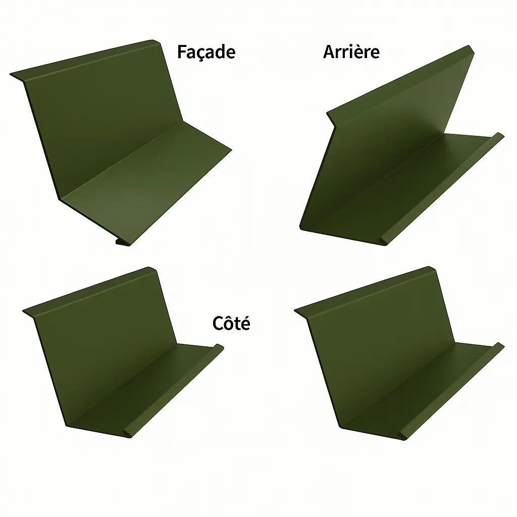 Kit 4 bordures de cheminée 1250 x 300 x 200 Tole-imitation-tuile.fr