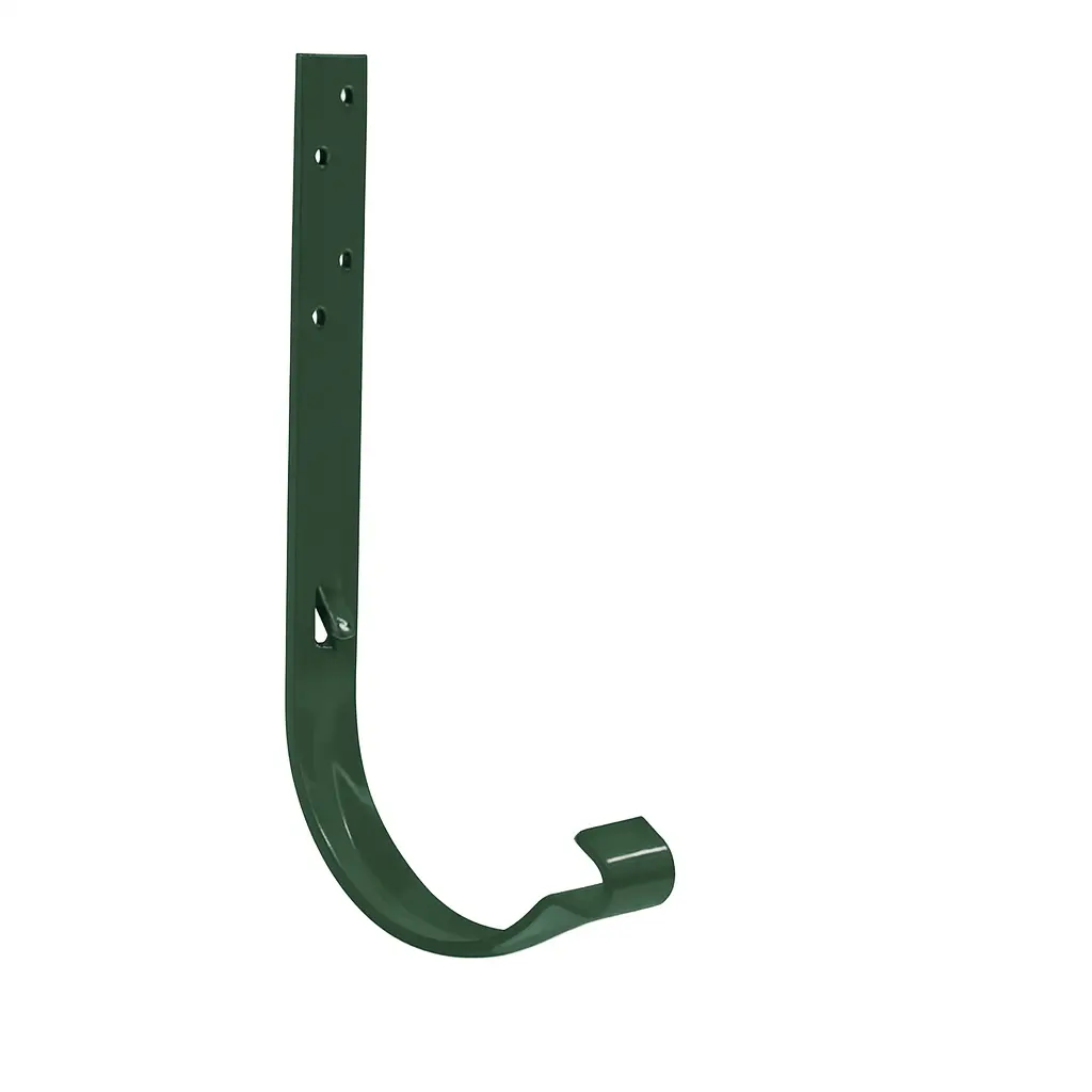 Crochet de gouttiere pour système d’eaux pluviales, finition brillante, 125 × 153 mm. Tole-imitation-tuile.fr