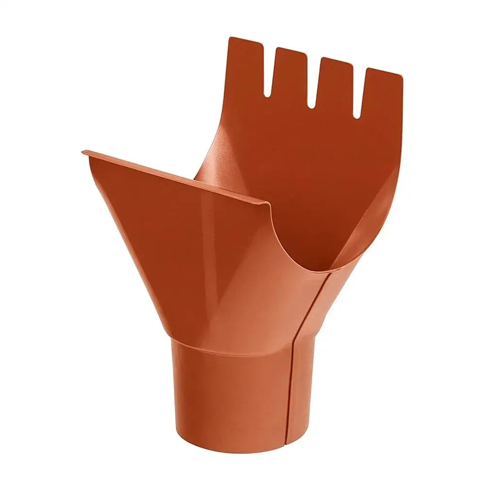 Naissance de gouttiere 125 mm → descente 90 mm, finition brillante, épaisseur 0,6 mm. Tole-imitation-tuile.fr