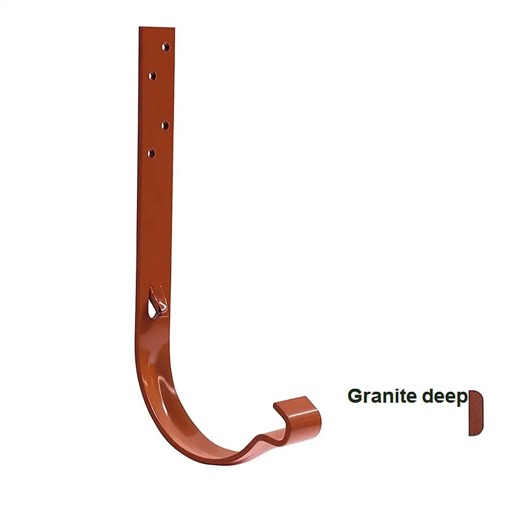 Crochet de gouttiere pour système d’eaux pluviales, finition brillante, 125 × 153 mm. Tole-imitation-tuile.fr